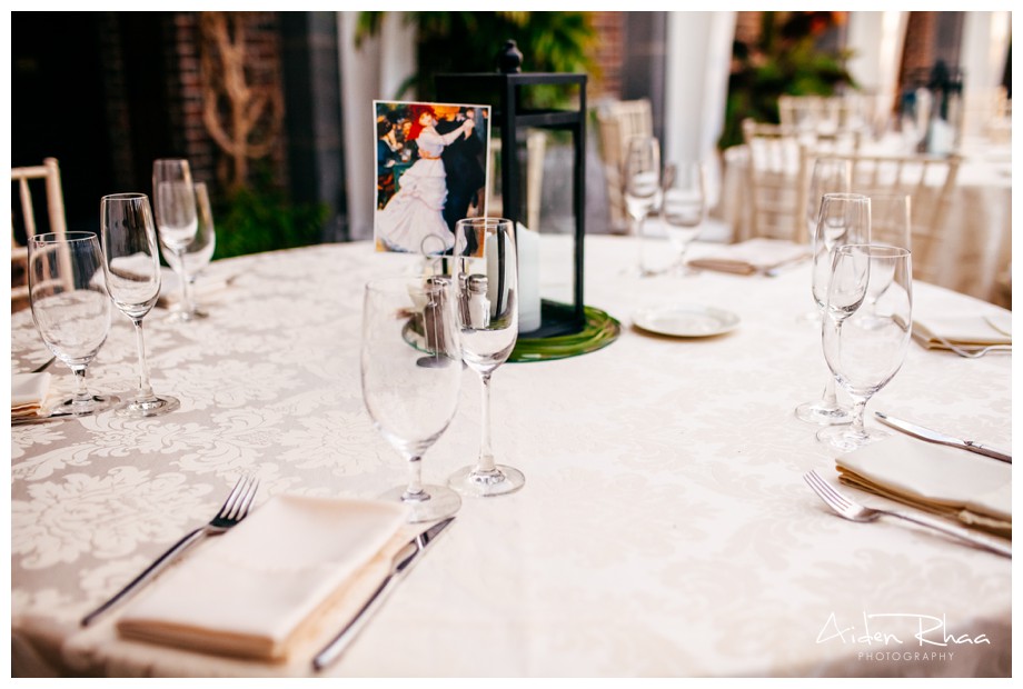 creative wedding table setting