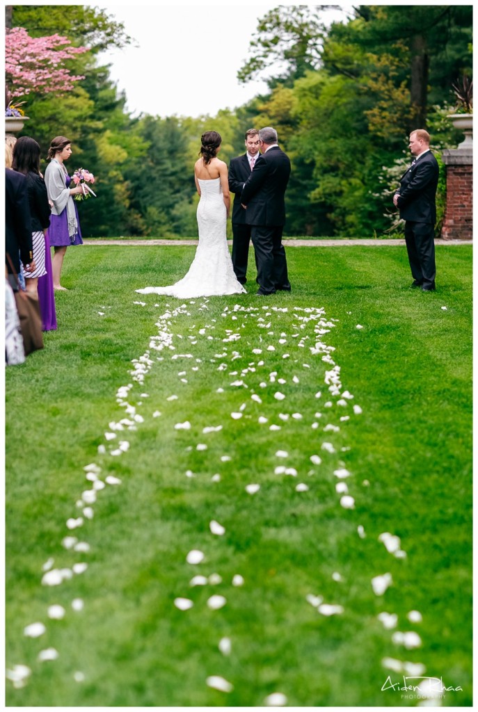 wedding ceremony at bradley estate