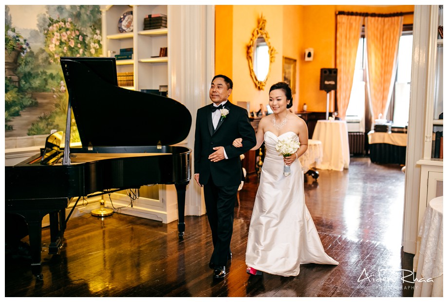 chinese american wedding ceremony at college club of boston