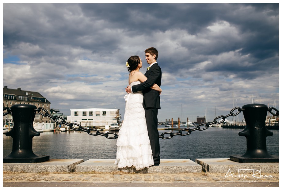 boston harbor hotel wedding overlooking water