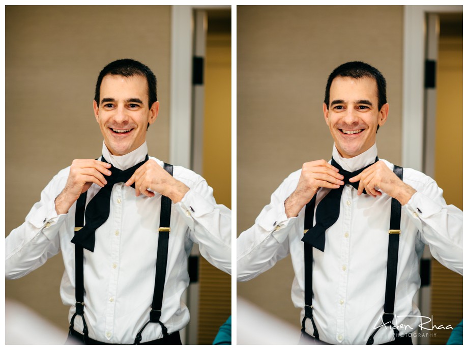 four seasons hotel wedding groom getting ready