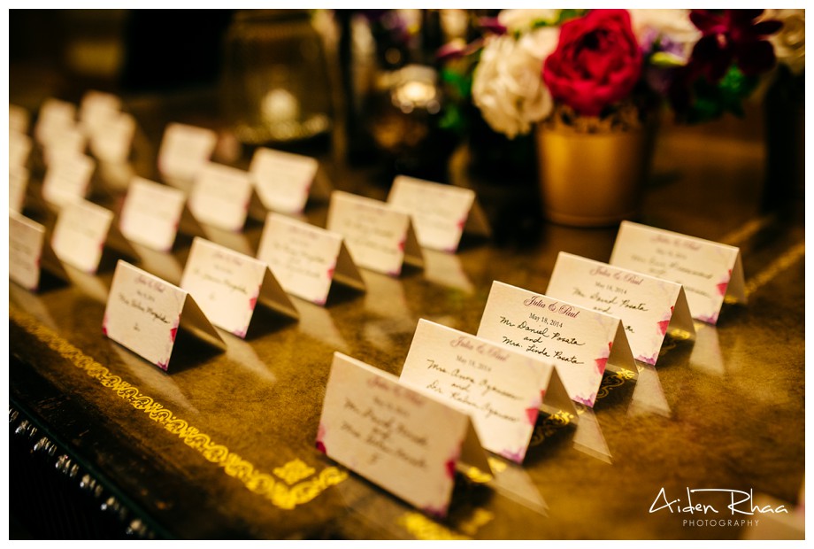 handwritten wedding place cards