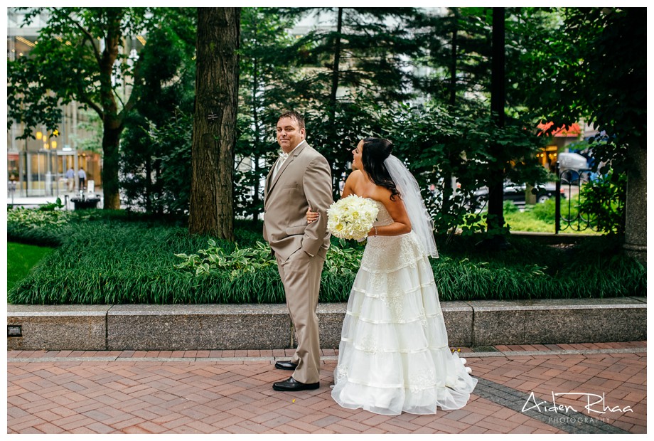 boston post office square wedding first look