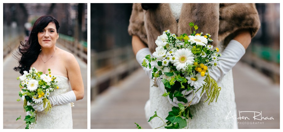 bride with wedding bouquet