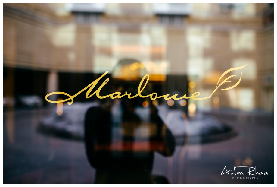 hotel marlowe entrance etched glass