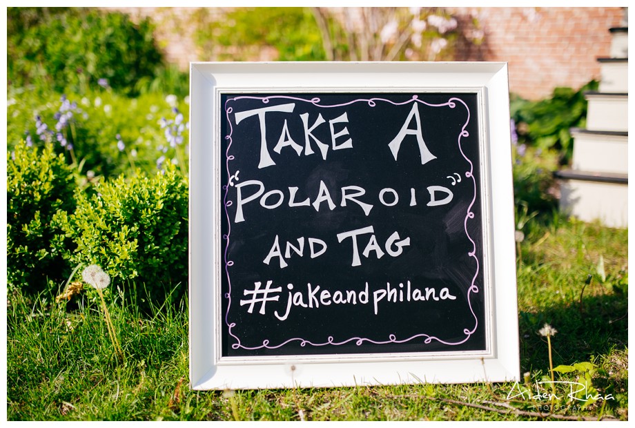 chalkboard - take a polaroid and tag