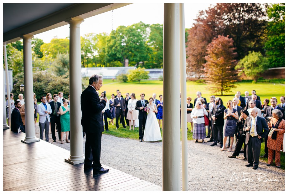 fathers speeches to bride and groom on porch