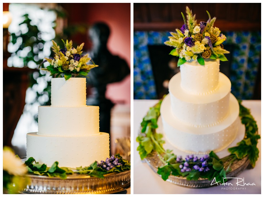 colorful floral decorations three tier wedding cake