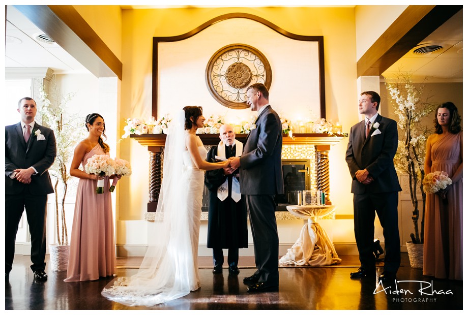 wedding ceremony at ridder country club